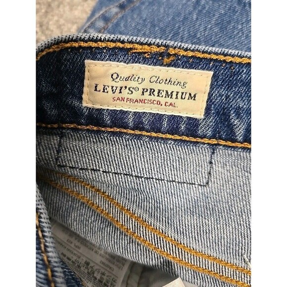 Levis 501 S Premium Jeans Big E Button Fly Blue Wash Cotton Women’s Size 24x24 - Picture 6 of 14
